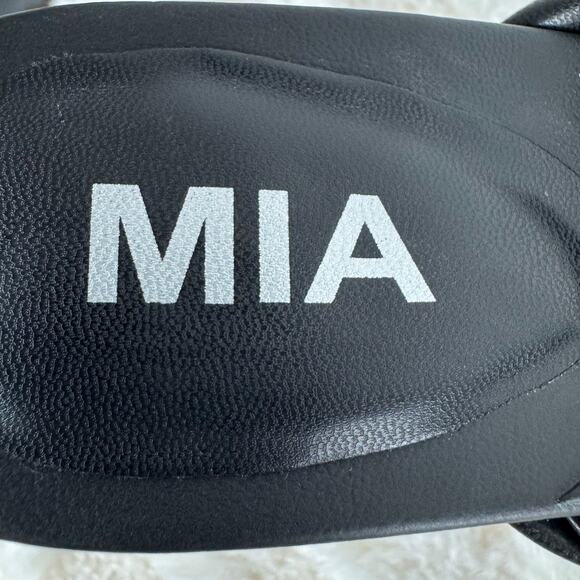 MIA‎ MAINE BRAIDED VEGAN LEATHER HEELED SANDALS IN BLACK NWOB WOMEN'S SIZE 8.5 - Picture 12 of 15